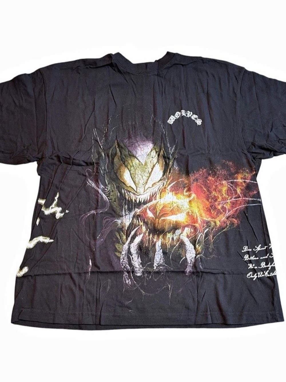 Rare Oversized Streetwear Darc Sport x Marvel Carnage Tee Large Black